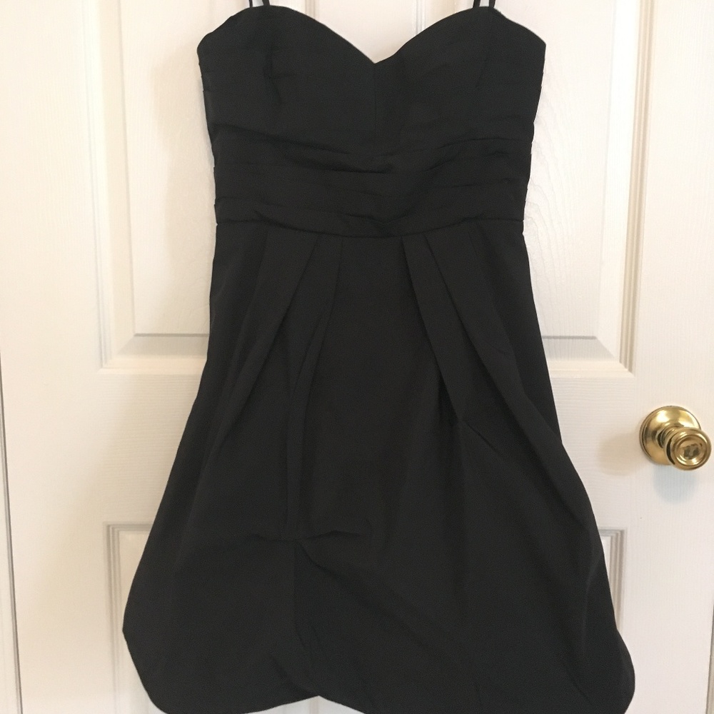 BCBG Black Strapless Cocktail Dress
